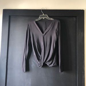 Long sleeve dark gray blouse